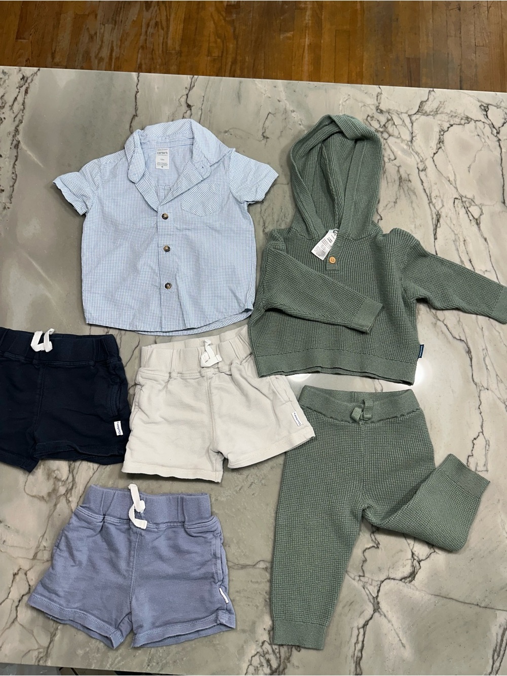 12M. Gerber, Carters - shorts, shirt, sweater set